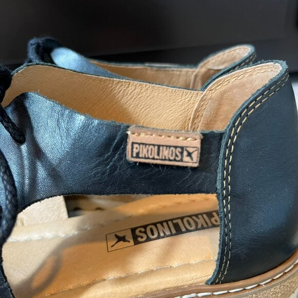 Pikolinos Acludia Black Leather Lace Up Sandals, EU 36 / US 6 - Picture 8 of 11